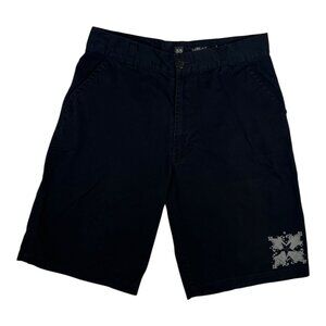 Vintage No Fear Shorts Size 33 Y2K Grunge Skater Black Star